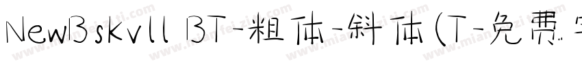 NewBskvll BT-粗体-斜体(T字体转换